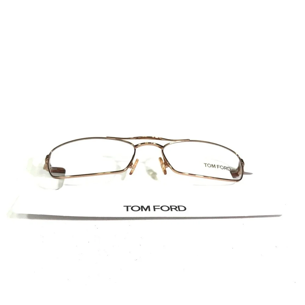 Tom Ford Eyeglasses Frames TF5024 268 Brown Rectangular Full Wire Rim 54-16-130